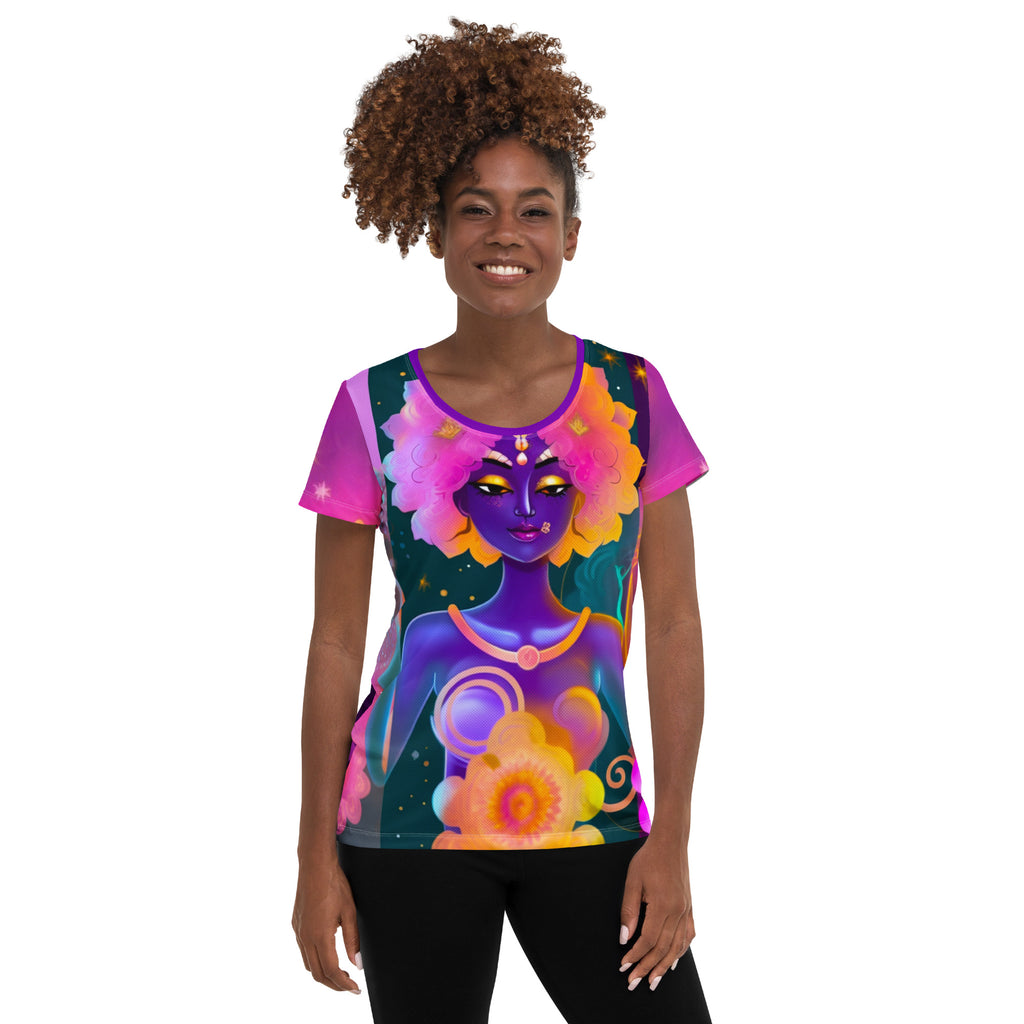 T-shirt de sport pour femmes, imprimé all over