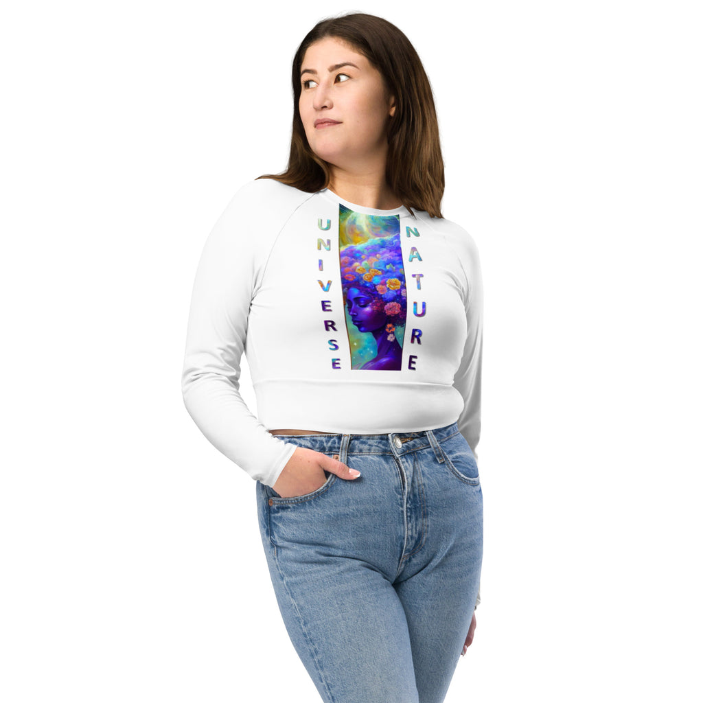 Crop-top à manches longues en matières recyclées