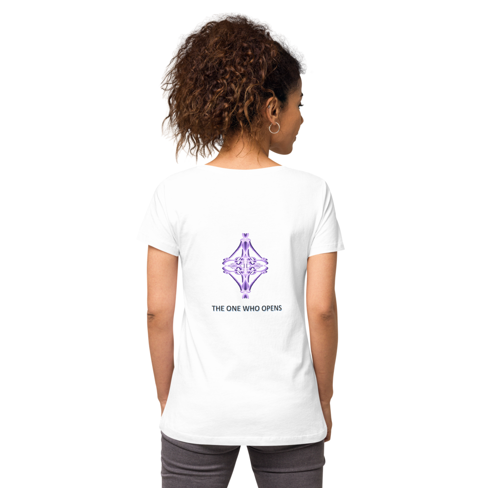 T-shirt col V ajusté femme Chiffre 1