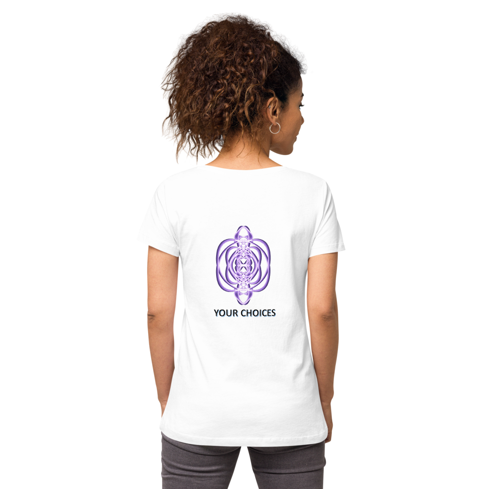 T-shirt col V ajusté femme chiffre 6