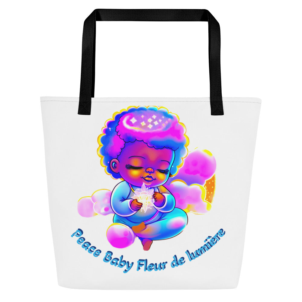 Peace Baby Fleur de Lumière - Tote bag large all over