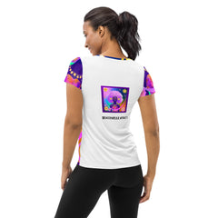 T-shirt de sport pour femmes, imprimé all over