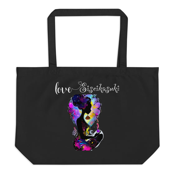 Grand tote bag bio :  "Spirit Connexion" - Love Siseikasuki