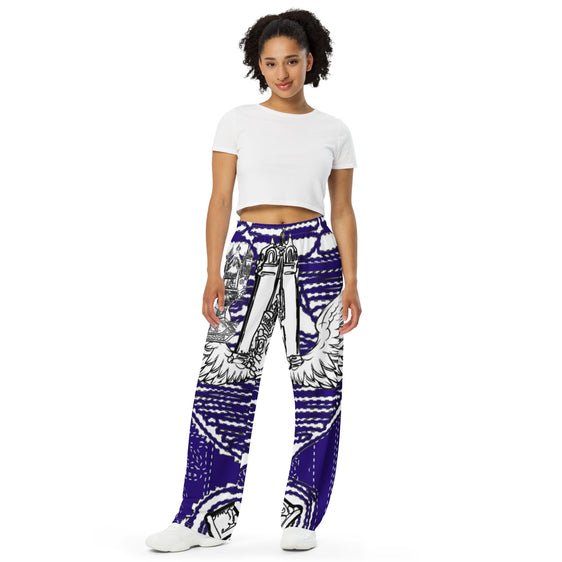 Pantalon large all over