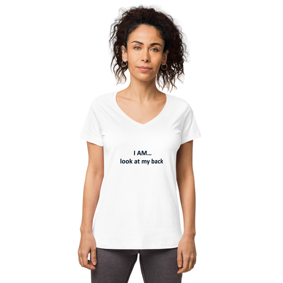 T-shirt col V ajusté femme (nombre de destinée 2)