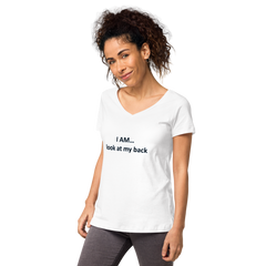 T-shirt col V ajusté femme (nombre de destinée 4)